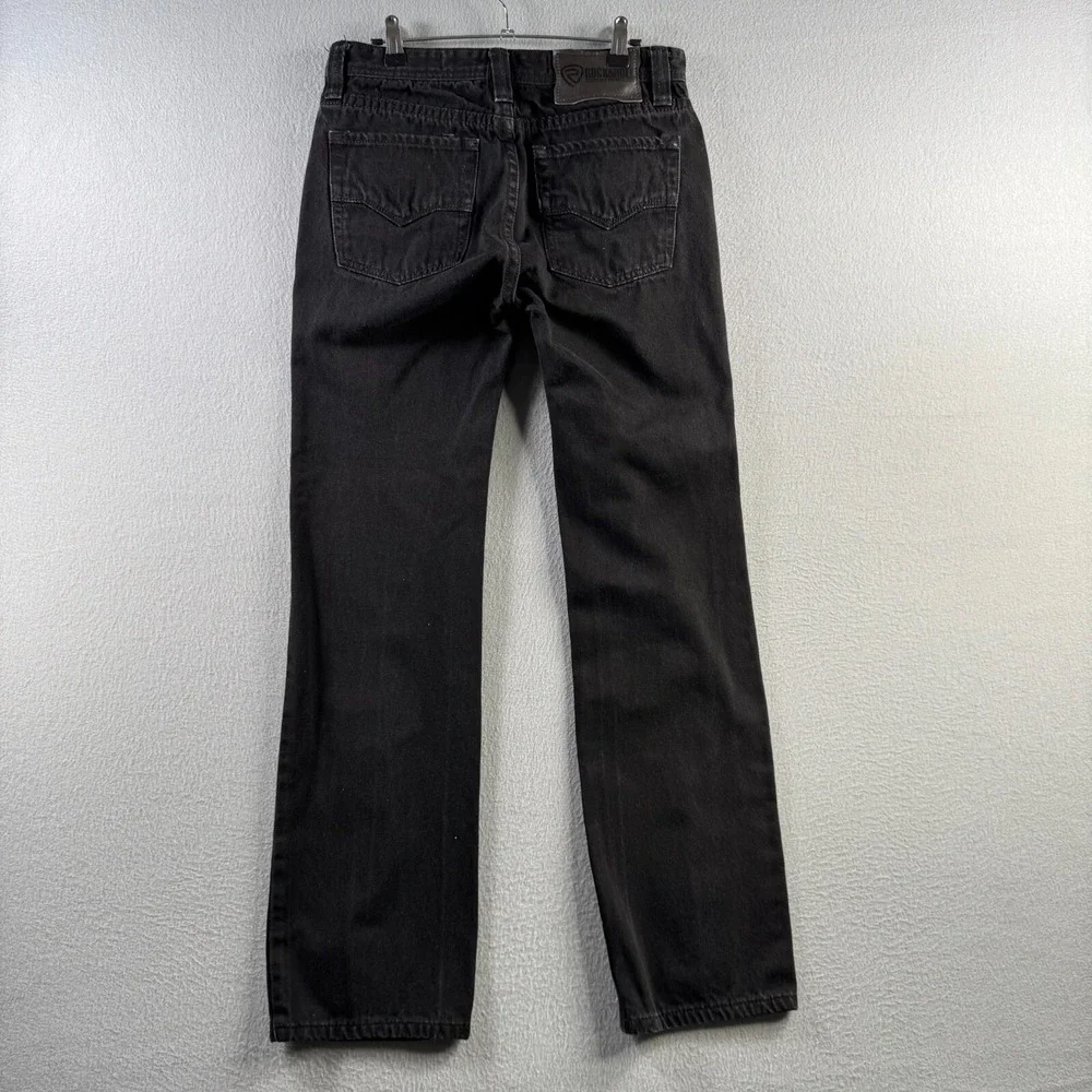 Rock & Roll Cowboy Jeans Mens 30x34 (Fits 30x32) Black Revolver Slim Straight